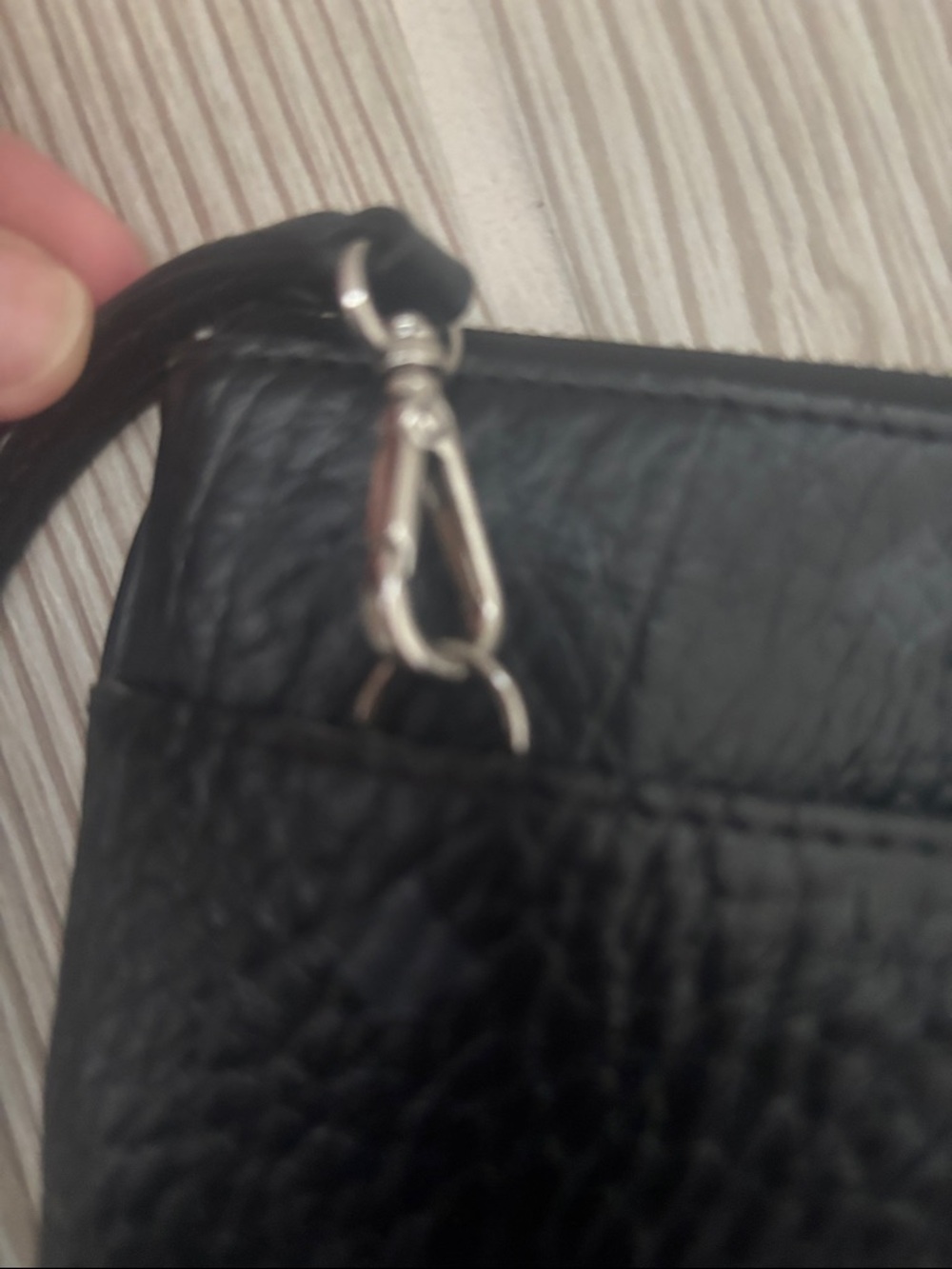 MCM Black Textured Leather Crossbody Pouch - Picture 7 of 7